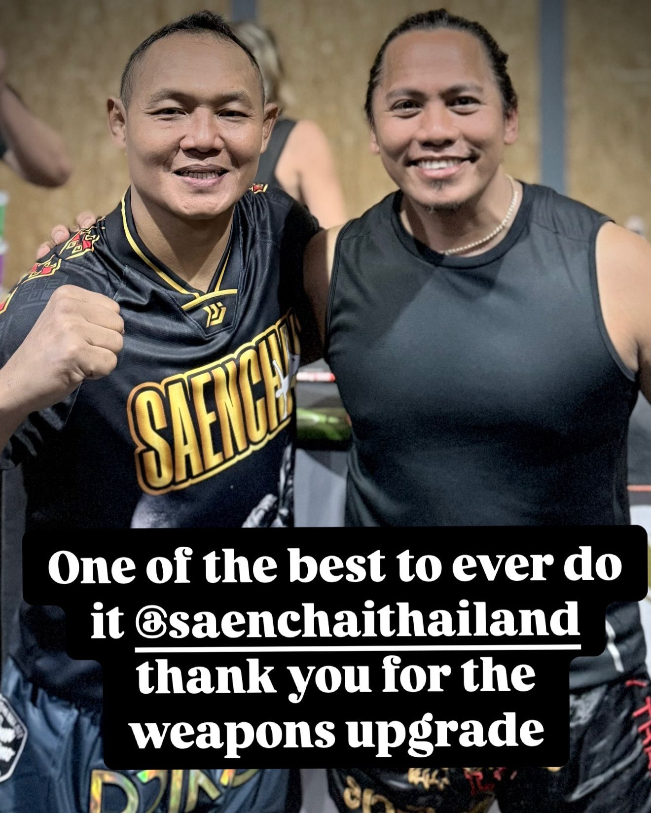 Kru Evert Cubelo with Saenchai